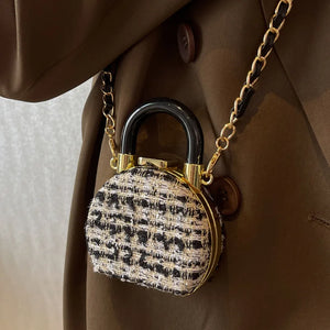 Vintage Mini Tote Bag Crossbody Shoulder Handbag