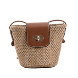 Woven Mini Bucket Bag Shoulder Bag