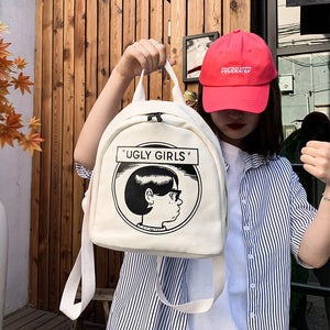 Mini Canvas Backpack Retro Canvas Girl Schoolbag