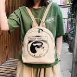 Mini Canvas Backpack Retro Canvas Girl Schoolbag