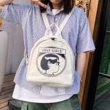 Mini Canvas Backpack Retro Canvas Girl Schoolbag