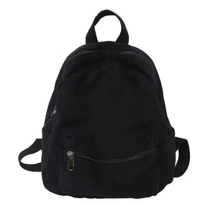 Mini Canvas Backpack Women Small Vintage Travel Bagpack