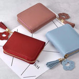 Cartoon Zipper Wallet with Tassel for Women