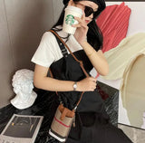 Casual Leather Phone Bag Plaid Messenger Bag Women Shoulder Crossbody Bag