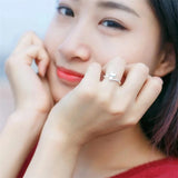 Mini Cat Temperament Drawing Sweet Female Resizable Rings