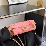 Mini Chain Leather Barrel Handbag Woman Shoulder Crossbody Bag