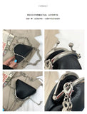 Mini Chains Clip Bag Women Shoulder Bag Small Kisslock Crossbody Bags