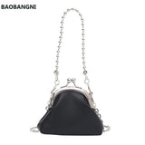 Small Mini Chains Clip Shoulder Bag Women Coins Purse Female Tote Clutch