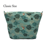 Mini Classic Floral Border Waterproof Canvas Pocket for O Bag Ha