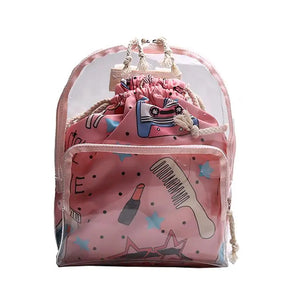 Mini Clear Backpack Women Female Backpack School Bag For Girls