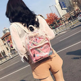 Mini Clear Backpack Women Female Backpack School Bag For Girls