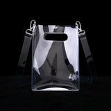 Clear PVC Crossbody Shoulder Bag with Detachable Strap