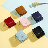 Mini Cosmetic Bag with Mirror and Keychain - Portable Travel Lipstick Bag