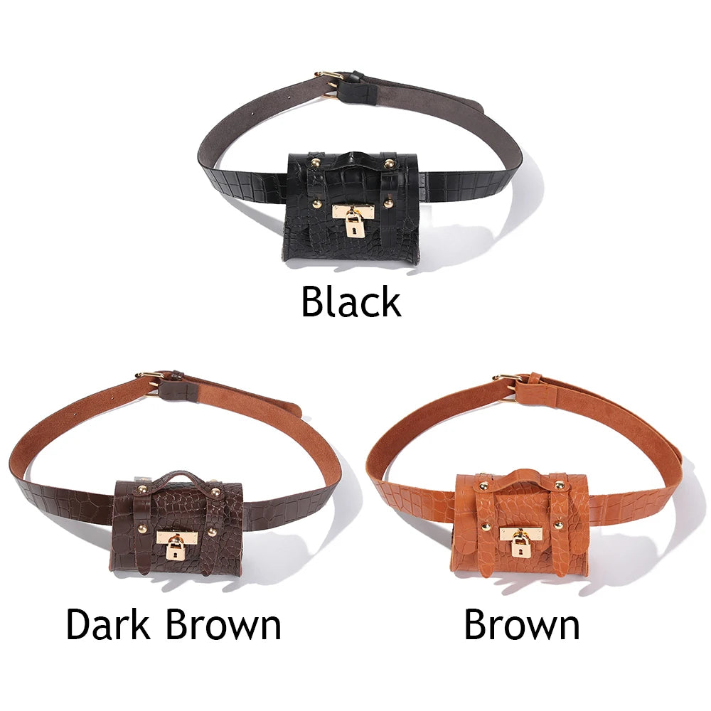 Crocodile Print Waist Pack Women Crossbody Chest Bag