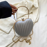 Heart Chain Shoulder Bag Women Evening Bag Tote