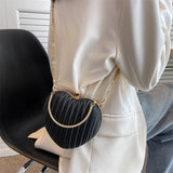 Heart Chain Shoulder Bag Women Evening Bag Tote