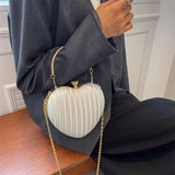 Heart Chain Shoulder Bag Women Evening Bag Tote