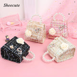 Girls Flower Pearl Crossbody Bag Mini Handbag