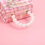 Girls Flower Pearl Crossbody Bag Mini Handbag