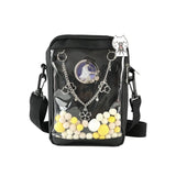 Small Clear Crossbody Bag Transparent PVC Shoulder Purse for Women