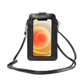 Mini Crossbody Cell Phone Pouch Purse with Touch Screen Window