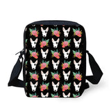 Mini 3D Dog French Bulldog Messenger Bag Casual Shoulder Book Bag