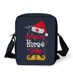Christmas Nurse Crew Pattern Messenger Bag - Santa's Favorite