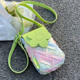 Mini Flower Fabric Phone Crossbody Sling Bag Summer Totes Women's Handbag