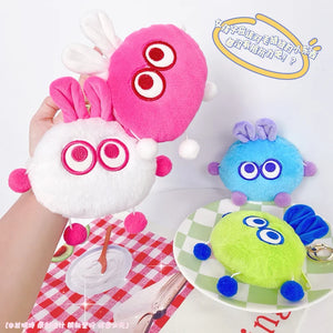 Mini Rabbit Elf Ball Plush Coin Purse Key Organizer Zipper Pouch Keychain Bag