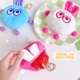 Mini Rabbit Elf Ball Plush Coin Purse Key Organizer Zipper Pouch Keychain Bag