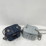 Mini Denim Crossbody Bag Chains Shoulder Bag Handbag Purse
