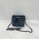 Mini Denim Crossbody Bag Chains Shoulder Bag Handbag Purse