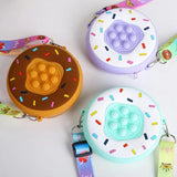 Mini Donut Silicon Bag Candy Water-proof Wallet for Kids Girls