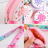 Mini Donut Silicon Bag Candy Water-proof Wallet for Kids Girls