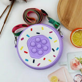 Mini Donut Silicon Bag Candy Water-proof Wallet for Kids Girls