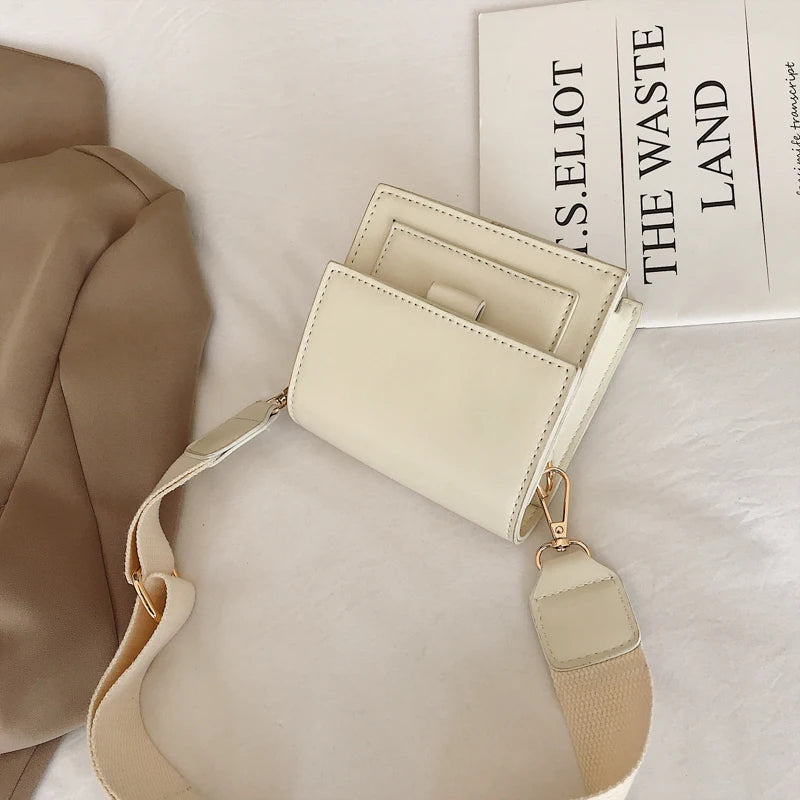 Mini Flip Square bag PU Leather Women's Handbag