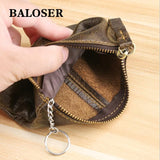 Men's Leather Bag for Drivers Vegetable Tanning Wallet