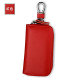 Mini Leather Zipper Key Holder Organizer Men Women