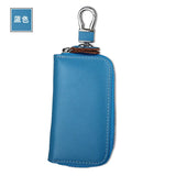 Mini Leather Zipper Key Holder Organizer Men Women