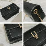 Geometric Clutch Chain Crossbody Bags Women Shoulder Messenger Small Square Bags