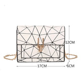 Geometric Clutch Chain Crossbody Bags Women Shoulder Messenger Small Square Bags