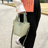 Mini Handbags Contrast Bucket Bag Female Shoulder Crossbody Bags Set