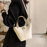Mini Handbags Contrast Bucket Bag Female Shoulder Crossbody Bags Set