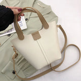Mini Handbags Contrast Bucket Bag Female Shoulder Crossbody Bags Set
