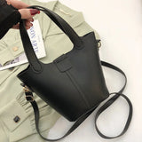 Mini Handbags Contrast Bucket Bag Female Shoulder Crossbody Bags Set