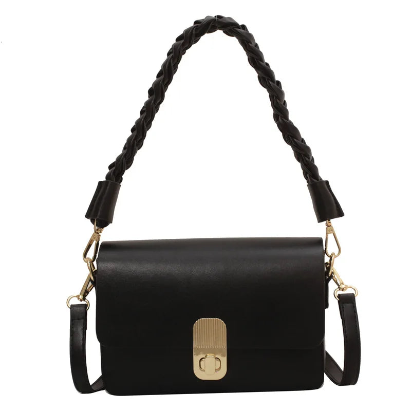 Hot Pink Leather Shoulder Bag for Women High Side Crossbody Phone Purse