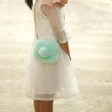 Mini Plush Kids Girls Handbag Pom Pom Shoulder Messenger