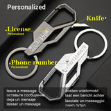 Personalized Car Plate Name Phone Number Lettering Keychain