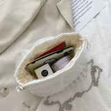 Mini Lace Flower Beads Handbag Sweet Shoulder Bags For Women Crossbody Bag