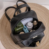 Large Capacity Waterproof PU Leather Backpack